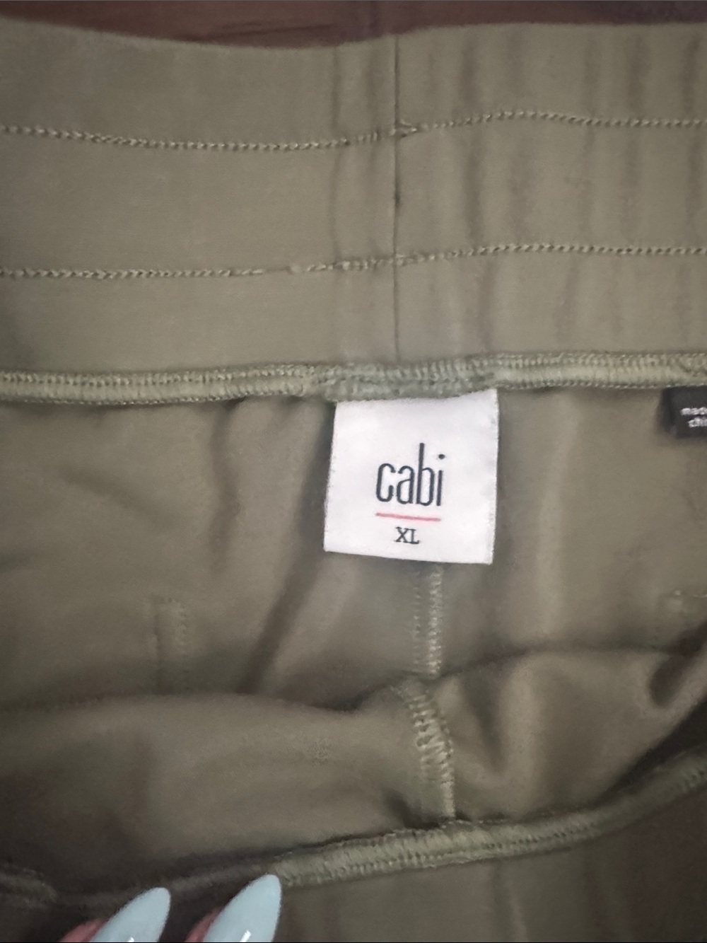CAbi Olive Green Ankle Drawstring Joggers Style 6048 - Picture 6 of 7